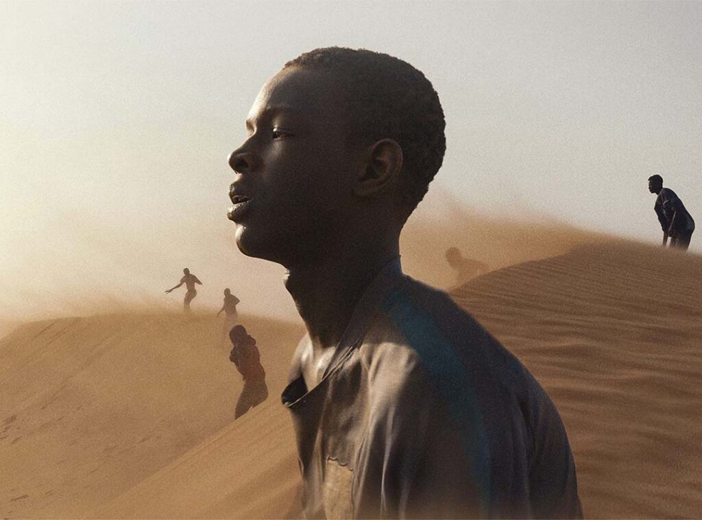 Scena del film Io Capitano con Seydou Sarr