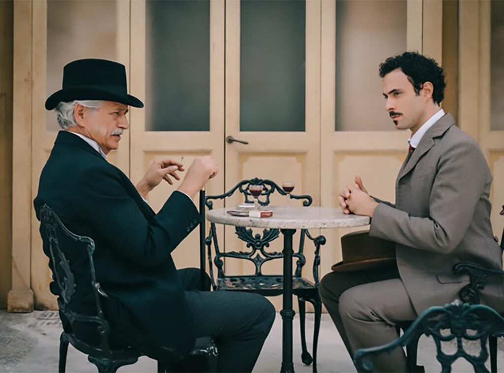 Scena del film La stagione della caccia con Francesco Scianna