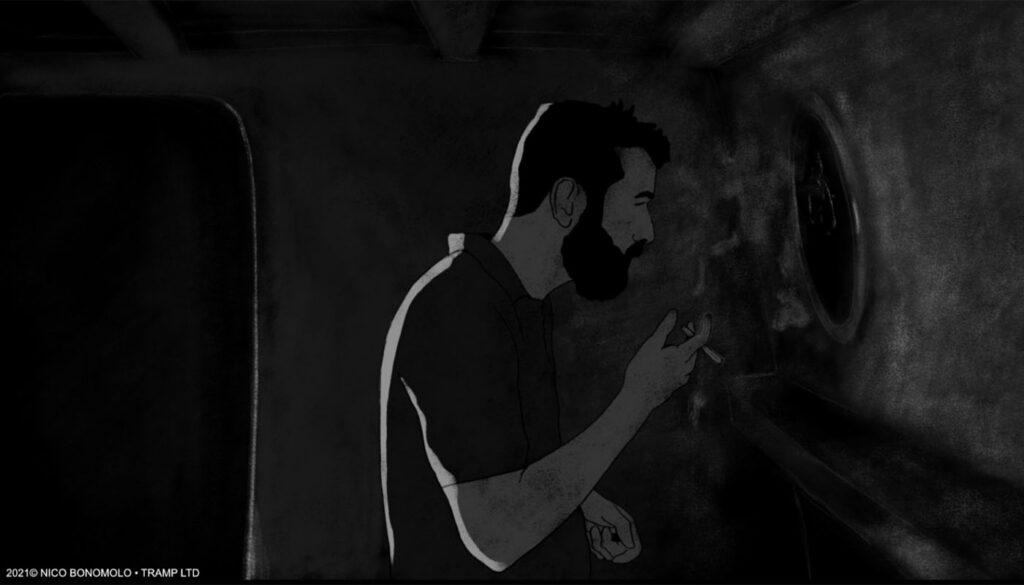 Scena del cortometraggio d'animazione Maestrale