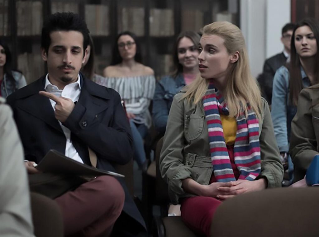 Scena del film Tuttapposto con Roberto Lipari